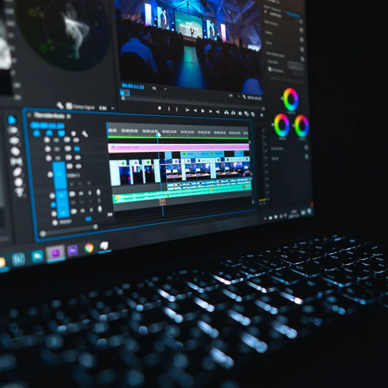 Montage ordinateur mac davinci resolve final cut pro x musique rythme cut